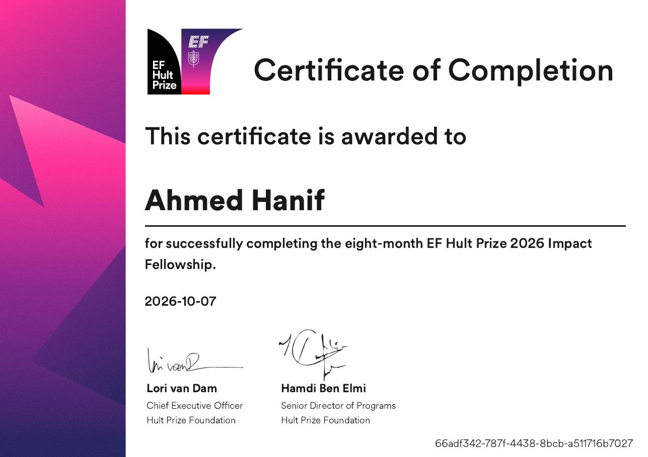 Certificate of completion, 7 October 2026.