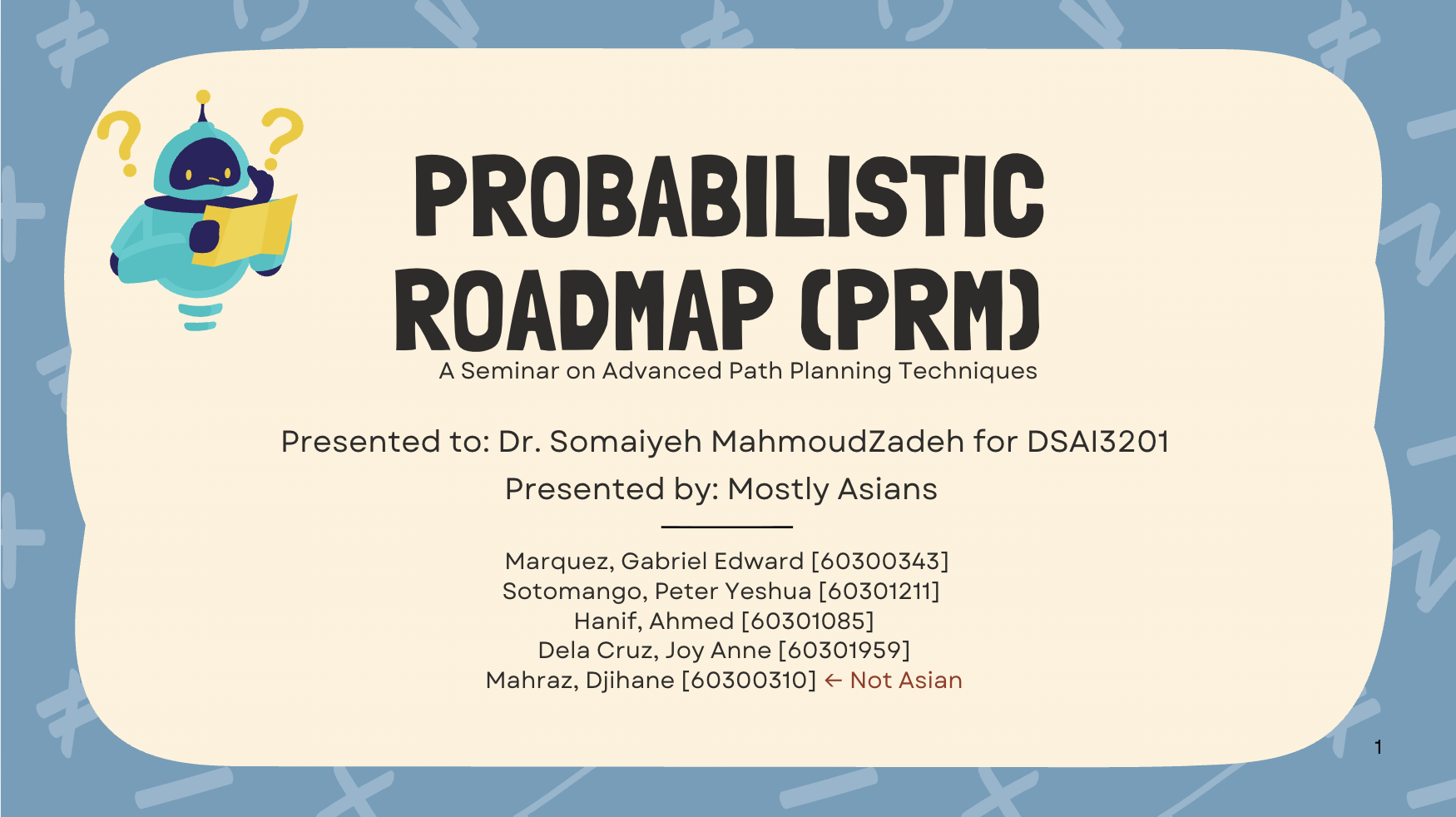 Presentation on Probabilistic Roadmap (PRM) - An Advanced Path Planning Technique