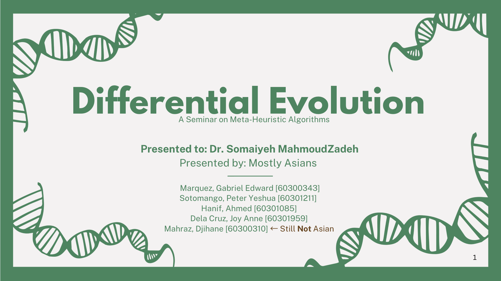Research and Presentation on Differential Evolution (DE)